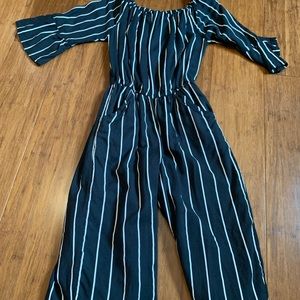black striped romper
